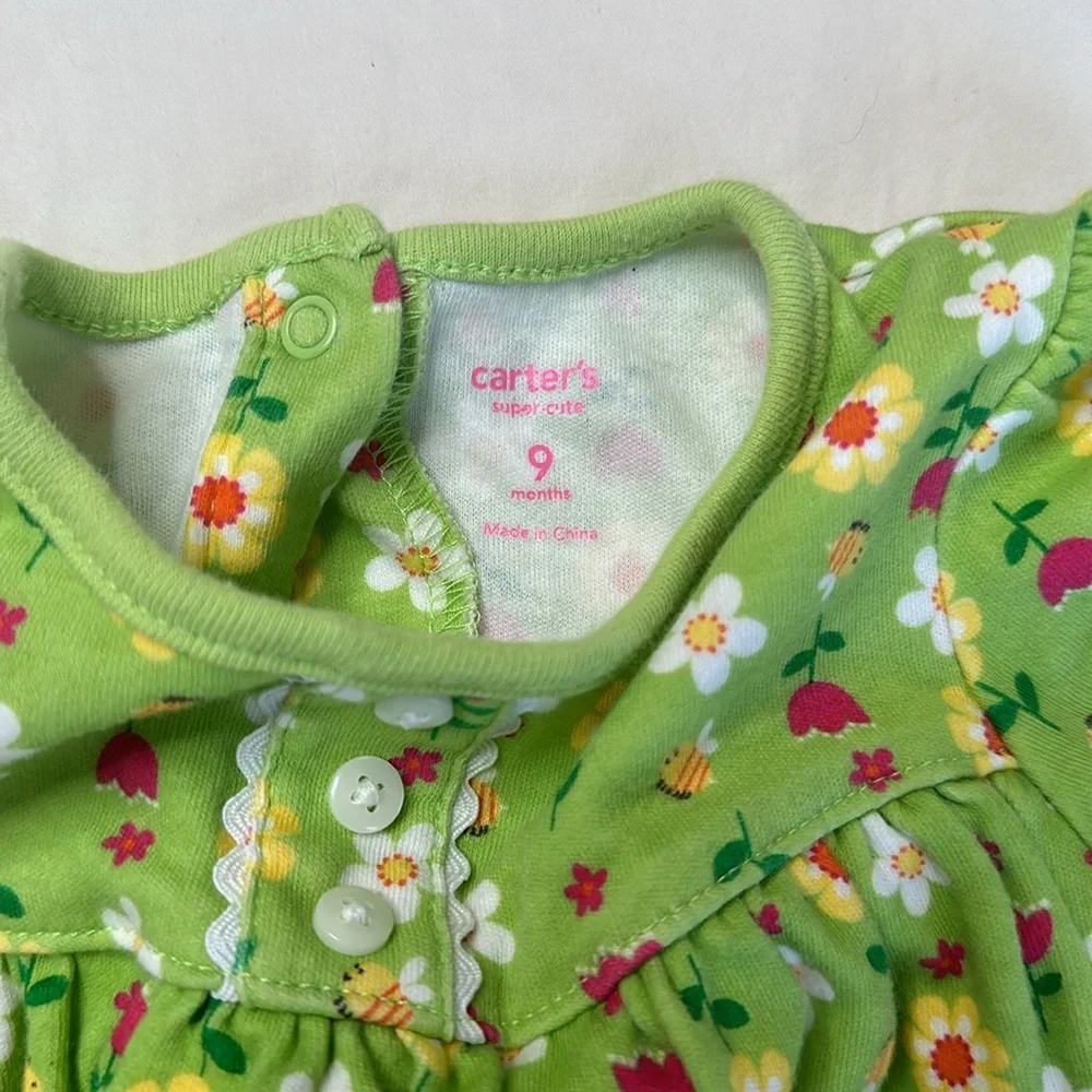 Carters size 9 months Set of Three Baby Dresses with Bloomers. GREAT CONDITION.